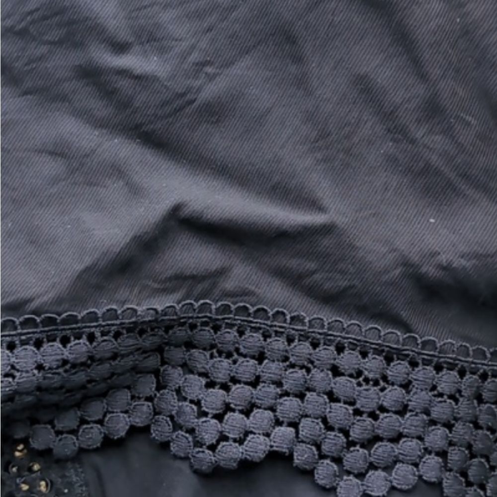 Ixiah Black and Gold Asymmetrical Handkerchief Hem Twirly Midi Skirt Size M - Picture 6 of 14